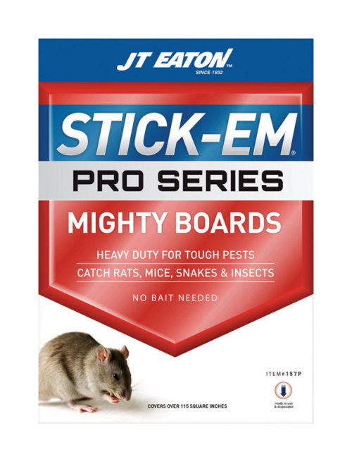7567308 Stick-Em Pro Series Mighty Boards Small Glue Animal Trap for Rodents Snakes & Insects- pack of 12